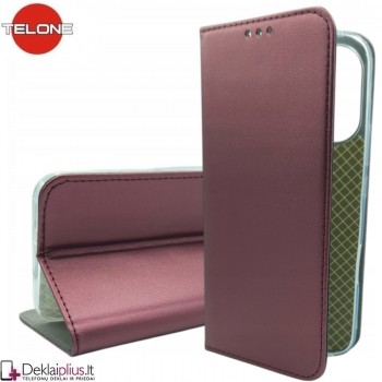 Telone dirbtinos odos dėklas - bordo spalvos (Huawei Honor 400 Lite) Telone dirbtinos odos dėklas - bordo spalvos (Huawei Honor 400 Lite)